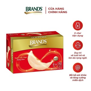 Nước yến thật BRAND'S Đường Phèn (70 ml x 6 lọ)