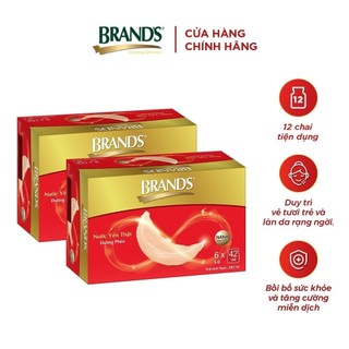 Combo 2 Nước yến thật BRAND'S Đường Phèn (42 ml x 12 lọ)