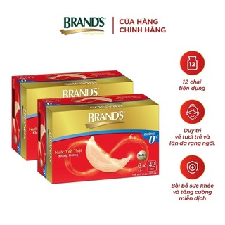 Combo 2 Nước yến thật BRAND'S Không Đường (42 ml x 6 lọ)
