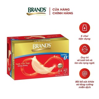 Nước yến thật BRAND'S Không Đường (42 ml x 6 lọ)