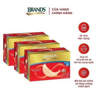 Combo 3 Nước yến thật BRAND'S Không Đường (42 ml x 6 lọ)