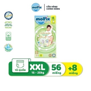 Tã quần molfix thiên nhiên ultra xxl - c1 - gói 56+8 miếng