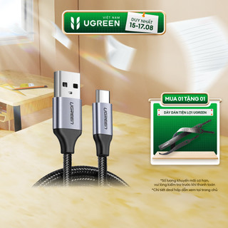 Cáp sạc USB 2.0 A sang Type C Ugreen US288 | Dòng sạc 3A 15W 18W | Hỗ trợ QC 3.0 | Bảo Hành 1 đổi 1 18 Tháng