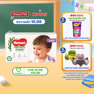 Tã/bỉm quần huggies platinum naturemade m58/l44/xl38/xxl26