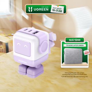 Củ sạc nhanh robogan mini cd361 65w ugreen| 3 cổng sạc nhanh| công nghệ gan ii | bh 18 tháng
