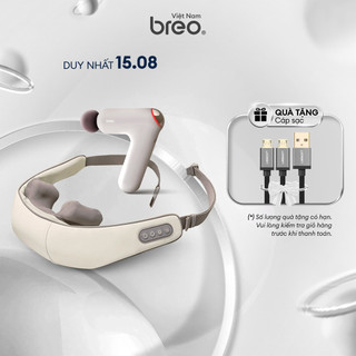 Combo máy Massage BREO toàn thân Gun 7 và cổ N5 Mini | Tăng cường lưu thông máu | Giảm đau nhức hiệu quả | Bảo Hành 12Th