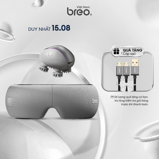 Combo máy Massage BREO da đầu Scalp Mini Pro và mắt iSeeM | Tăng cường lưu thông máu | Giảm đau nhức hiệu quả