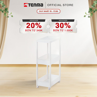 Kệ nhựa lớn đa năng 3 tầng tenma, có bánh xe w-002w