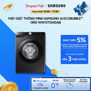Máy giặt thông minh samsung ai ecobubble™ với bảng điều khiển thông minh 13 kg ww13t504dab/sv