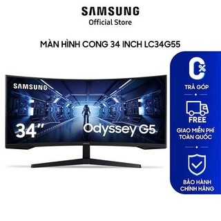 Màn hình Gaming Samsung Odyssey 34 inch Cong LC34G55TWWEXXV Ultra WQHD 165Hz 1ms HDR