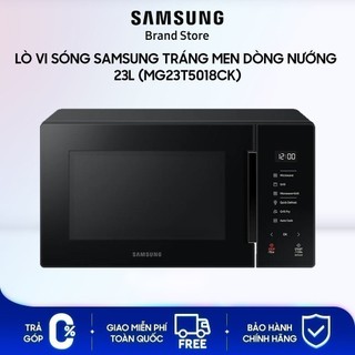 Lò vi sóng tráng men Samsung Công nghệ chiên nướng Grill Fry Dung tích 23 L Màu Đen MG23T5018CK