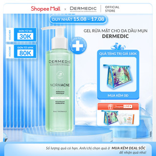 Sữa Rửa Mặt Dermedic Kiềm Dầu, Giảm Mụn, Làm Sạch Sâu Normacne Preventi Antibacterial Cleansing Gel 200 Ml