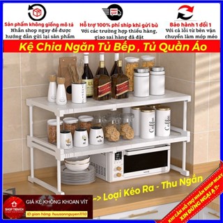 (Kéo Ra Thu Ngắn) Kệ chia ngăn tủ quần áo thiết kế đa năng tiện lợi cao 32cm (HSN)