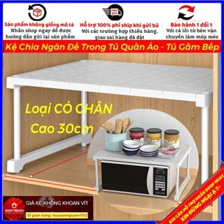 Link 12 Size- Kệ Để Trong Tủ Quần Áo - Giá Chia Ngăn Tủ Gầm Bếp - Kệ Để Bàn  (Cao 30cm)  (HSN)