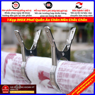 Kẹp Phơi Quần Áo Chăn Mền Inox, Kẹp Càng Cua Treo Đồ Đa Năng Nhiều Cỡ (HSN)
