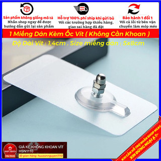 1 miếng dán tường kèm ốc vít để treo đồ gắn giá kệ