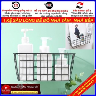 1 KỆ SÂU LÒNG ĐỂ ĐỒ NHÀ TẮM , NHÀ BẾP DÁN TƯỜNG  (HSN)