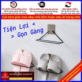 1 Giá tam giác treo dép nhà tắm hoặc dép đi trong nhà tiện lợi gọn gàng (HSN)