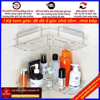 1 Kệ tam giác để đồ nhà tắm nhà bếp không cần khoan vít (HSN)