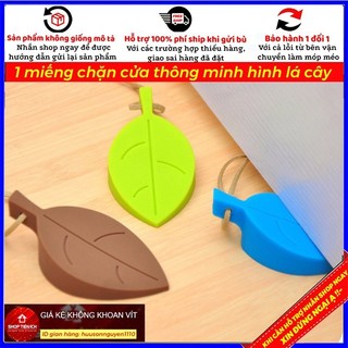 1 miếng chặn cửa thông minh hình lá cây bảo vệ bé (HSN)