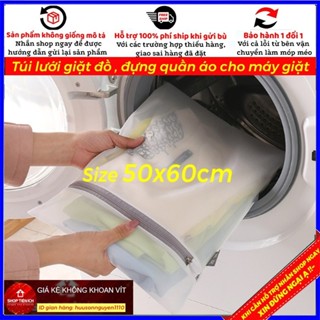 Túi lưới giặt đồ , đựng quần áo cho máy giặt kích thước 50x60cm (HSN)