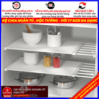 Kệ chia ngăn tủ quần áo - tủ bếp (BẢO HÀNH 1ĐỔI1) không khoan vít LOẠI CAO CẤP  (HSN)