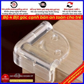 Bộ 4 Bịt góc cạnh bàn an toàn cho trẻ (HSN)
