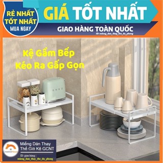 Kệ Chia Ngăn Tủ Bếp , Kệ Gầm Bếp 1 Tầng Kéo ra Gấp Gọn (MDTT)