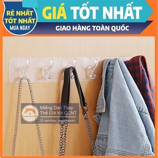 >Miếng dán tường treo đồ 5 móc không cần khoan vít  (MDTT)