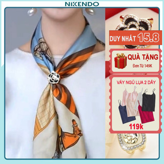 Khuy cài khăn quàng cổ lụa Bandana Turban Cài Áo Nút thắt khăn lụa quàng cổ trendy KU1