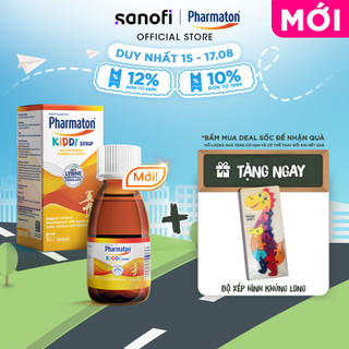 Siro Pharmaton Kiddi giúp trẻ ăn ngon, giúp xương chắc khỏe, hỗ trợ sự phát triển toàn diện của trẻ - chai 100ml