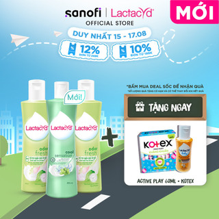 Bộ 1 chai ddvs phụ nữ lactacyd cool sensation 250ml + 2 chai lactacyd odor fresh 250ml