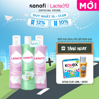 Bộ 1 chai ddvs phụ nữ lactacyd cool sensation 250ml + 2 chai lactacyd soft & silky 250ml