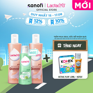Bộ 1 chai ddvs phụ nữ lactacyd cool sensation 250ml + 2 chai lactacyd pro sensitive 250ml