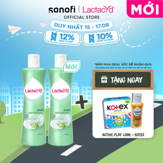 Bộ 2 ddvs phụ nữ lactacyd cool sensation 250ml mát lạnh & sạch thoáng dài lâu