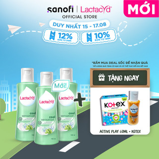Bộ 3 ddvs phụ nữ lactacyd cool sensation 150ml mát lạnh & sạch thoáng dài lâu