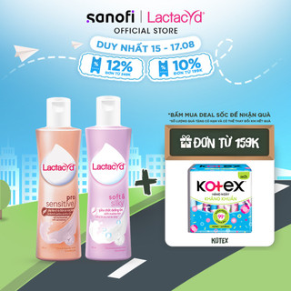 Bộ Dung Dịch Vệ Sinh Phụ Nữ Lactacyd Soft & Silky Dưỡng Ẩm 250ml + Pro Sensitive Cho Da Nhạy Cảm 250ml