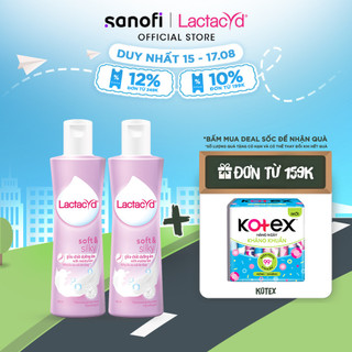 Bộ 2 chai Dung Dịch Vệ Sinh Phụ nữ Lactacyd Soft & Silky Dưỡng Ẩm 250ml/chai
