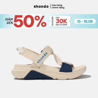 Giày Sandals Nam Nữ Shondo F7 Racing Be Phối Xanh Dương F7R2530