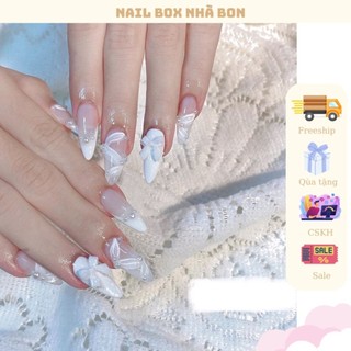 Nail box sơn gel trắng cô dâu