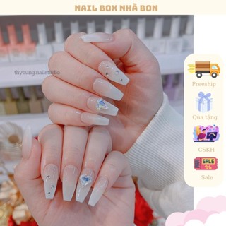 Nail box sơn gel thạch nước gạo đính đá