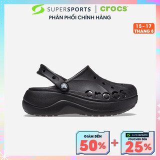 Giày clog nữ crocs baya platform - đen-208186-001