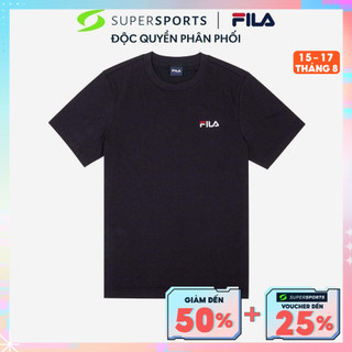 Áo thun unisex fila life regular fit linear - đen - fs2rsg2101x-blk