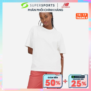 Áo thun nữ new balance athletics oversized - trắng awt33510_wt
