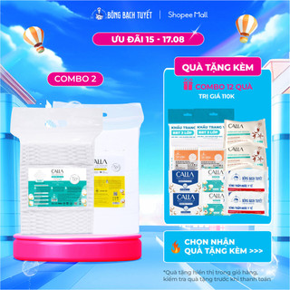 Combo 2 túi Bông tẩy trang làm sạch da Bông Bạch Tuyết Calla Sạch Sâu và Mềm Mịn (500gr/túi)
