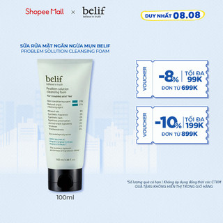 Sữa rửa mặt ngăn ngừa mụn Belif Problem Solution Cleansing Foam 100 ml Gimmick