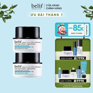 Bộ 2 kem cấp ẩm tức thì dạng gel Belif The True Cream Aqua Bomb 25ml/hủ