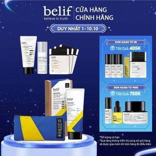 Bộ kem dưỡng cấp ẩm Belif Aqua bomb Jumbo và Serum Knockdown Bomb + Kem chống nắng UV Protector + Numero10