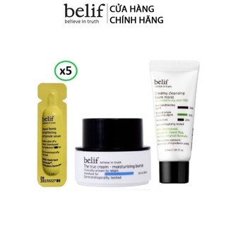[HB Gift] Bộ Sữa rửa mặt thảo dược cô đặc, Tinh chất dưỡng trắng da chống oxi hóa & Kem cấp ẩm suốt 26 giờ Belif Gimmick