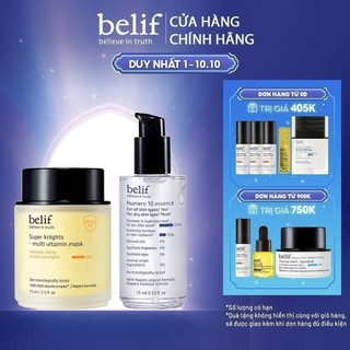 Combo trải nghiệm Belif Tính chất Hungarian Water Essence 10ml + Creamy Cleansing Foam 15ml + Numero 10 Essence 15ml